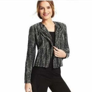 LAST CHANCE Sophisticated asymmetrical tweed blazer jacket